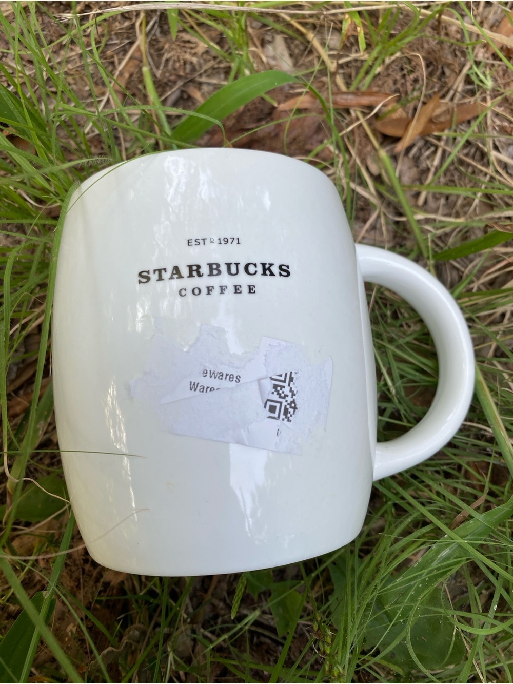 Starbucks White Ceramic Coffee Mug - White 2008